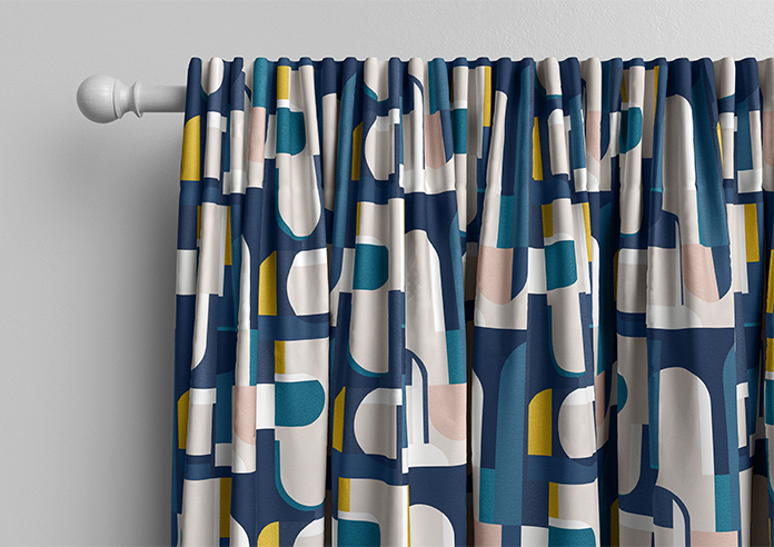 Archways, Navy - Made to Measure Curtains - Image 10